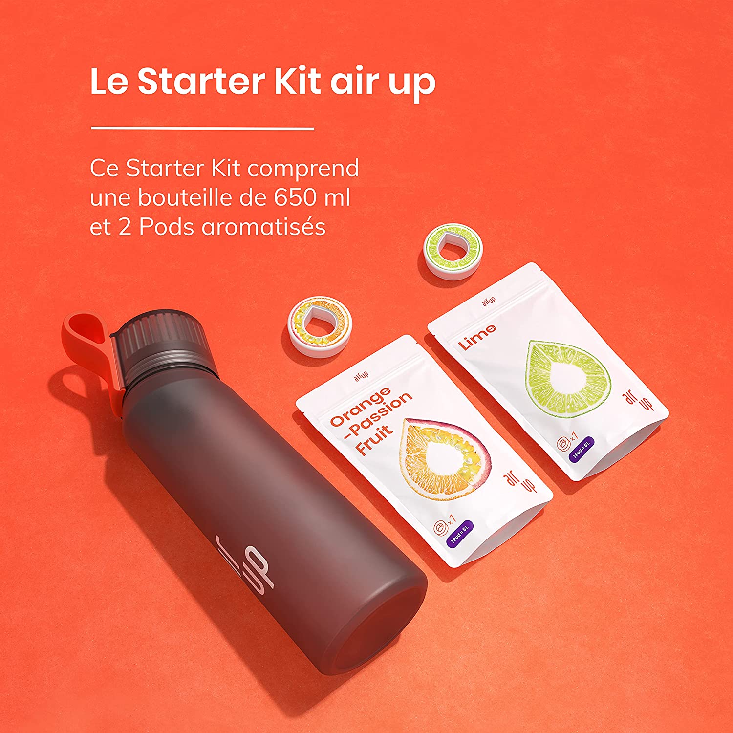 Air-up Pods - Kit de démarrage de bouteille d'air-up - Avec parfum