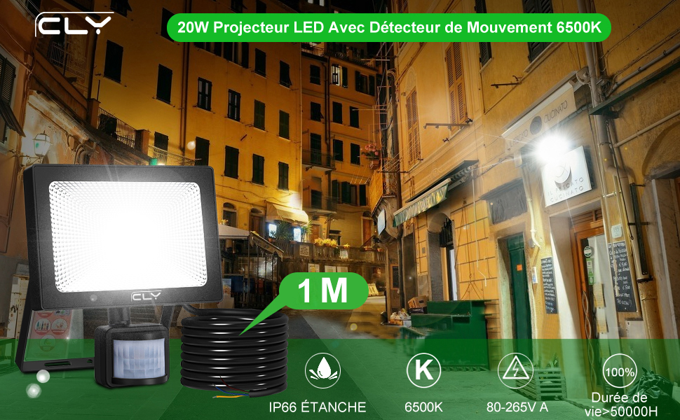 spot led detecteur de mouvement