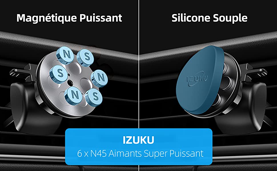 aimant telephone voiture, support telephone voiture aimanté, support telephone voiture