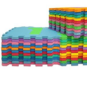 Tapis puzzle en mousse EVA multicolore 86 pièces 36 dalles tapis de jeu éducatif enfant bébé 