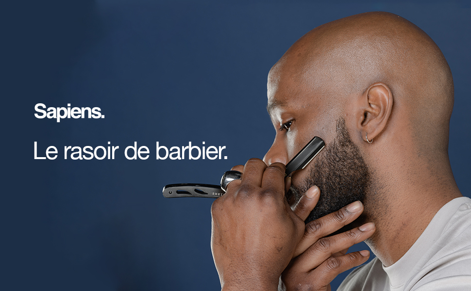 rasoirs de barbier sapiens black edition