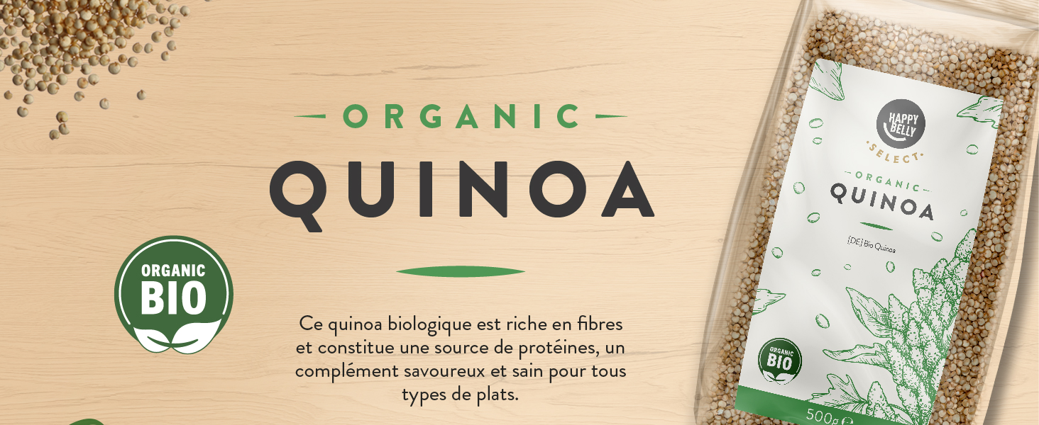 Ce quinoa biologique est riche en fibres et constitue une source de protéines