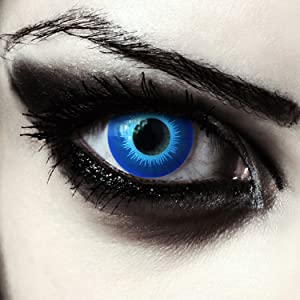 Bright blue colored contacts without power carnival halloween elf special fx make-up costume cosplay