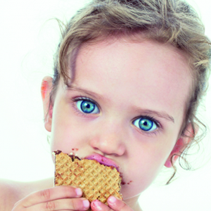 enfant, gaufrette, gouter