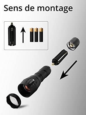 lampe torche police rechargeable ; lampe tactique ; piles aaa lithium ; lampe 10000 lumens