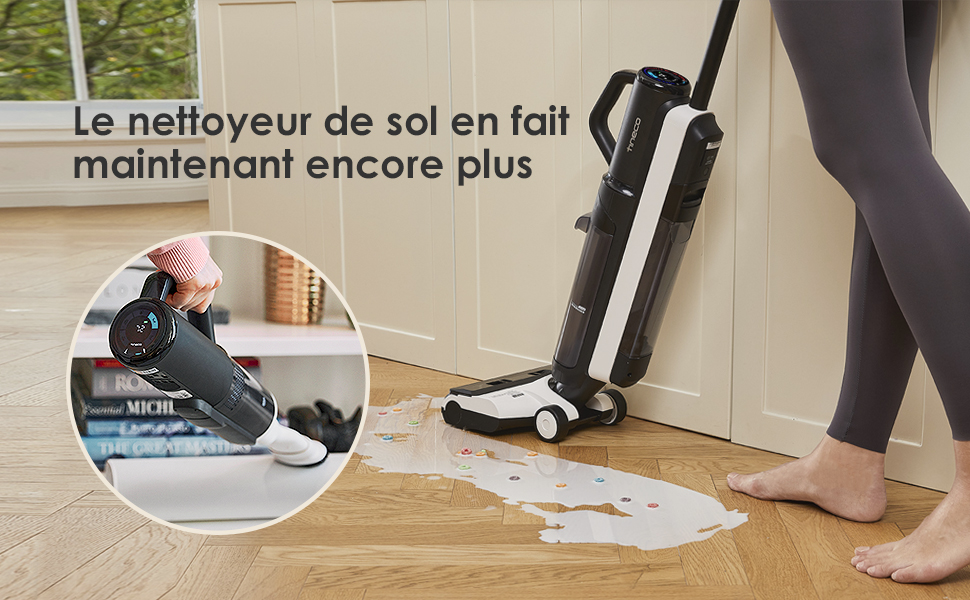 Nettoyeur de sol intelligent & Aspirateur tout-en-un