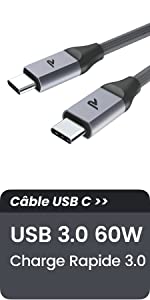 Cable USB C 60W