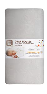 Drap housse bébé gris