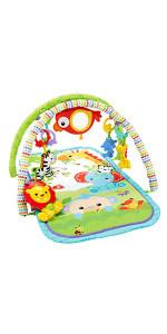 Fisher-Price - Tapis Amis de la Jungle 3 en 1 - Tapis d'éveil