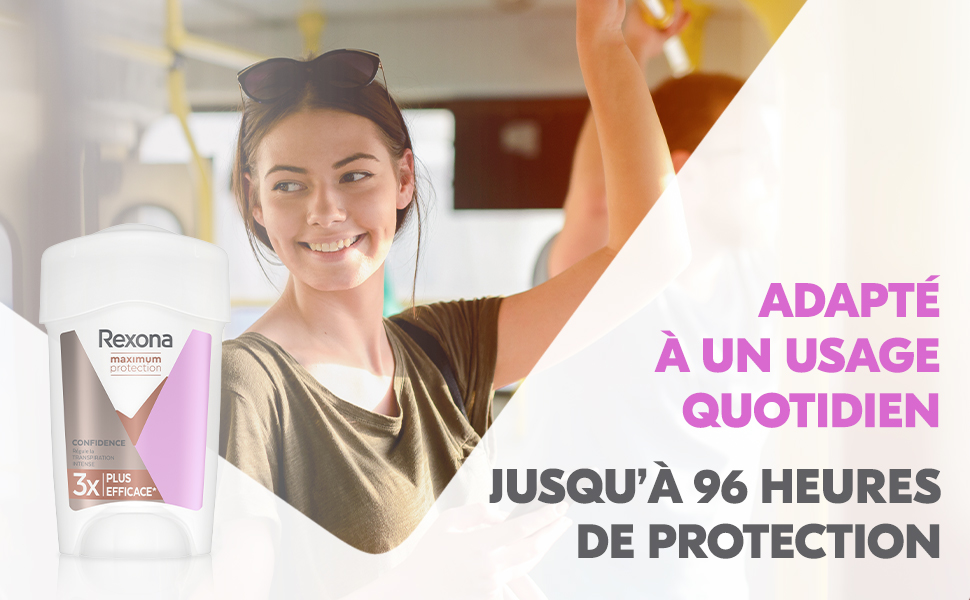 Rexona Maximum Protection Confidence Stick, usage quotidien, protection, deo femme anti transpirant