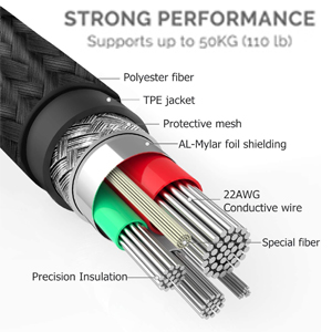 Lightning Chargeur Cable Nylon Tressé