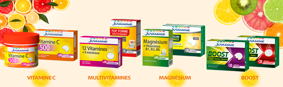 Gamme de produits Vitamine Juvamine