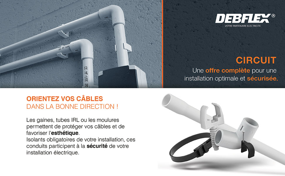 debflex, Attaches fils , Clips Câble