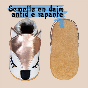 IceUnicorn chaussons en cuir bébé