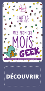 Cadeau de naissance pour parents geek, cartes étapes aux couleurs de nos héros d'enfance