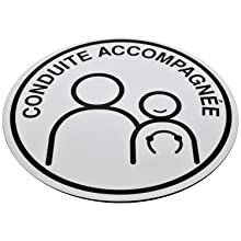 Disque Conduite Accompagnée Magnétique Aimanté Ø15cm Rond pour Voiture Conducteur