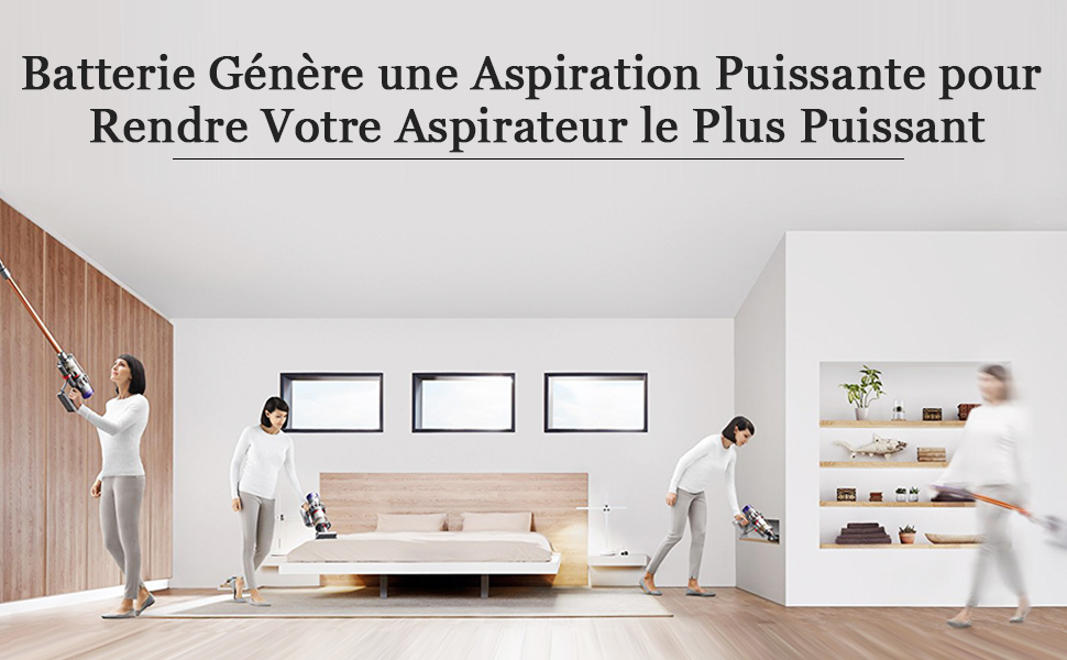 batterie genere une aspiration puissante pour rendre votre aspirateur le plus puissant