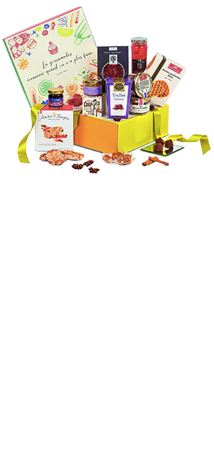 coffret cadeau noël panier garni sucré gâteau 