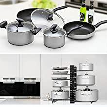 Toplife Porte-casserole couvercle rangement poele pour la cuisine