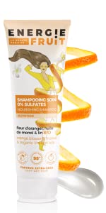 Shampoing Sans Sulfates BIO, Fleur d&#39;Oranger, Huile de Monoï