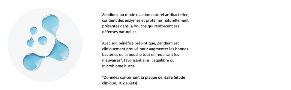 Mode d'action naturel antibactérien avec enzymes et protéines naturellement présentes dans la bouche