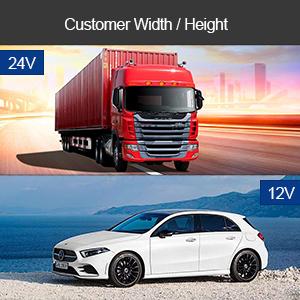 customer width and height