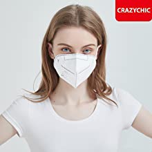 CRAZYCHIC - Masque FFP2 NR - Norme CE EN149 - Masque de Protection Respiratoire Certifié 