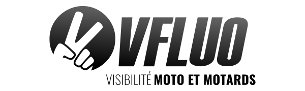 vfluo, visibilité, moto, motard, logo