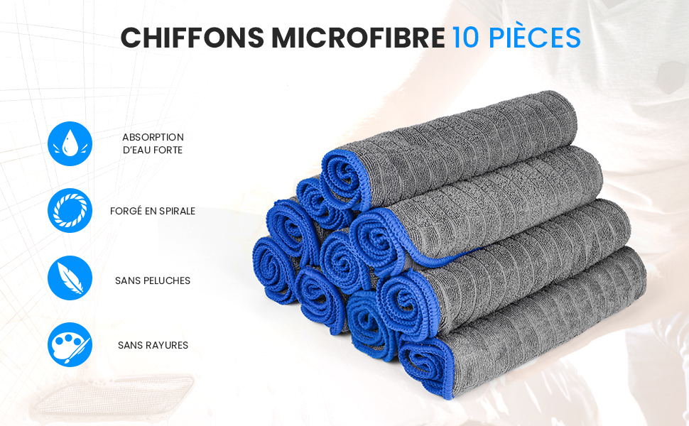 Chiffons de Polissage en Microfibre