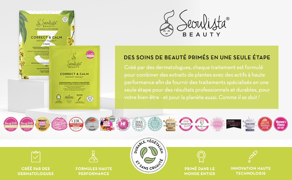 Seoulista Beauty Correct and calm facial face skin sheet mask