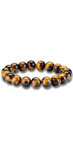 Bracelet pierre oeil de tigre 10 mm