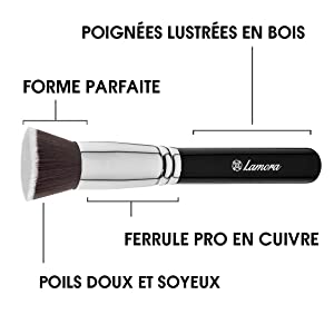 lamora, beauté, maquillage, pinceau, palette, parfait, logo, luxe, doux, marque, meilleur