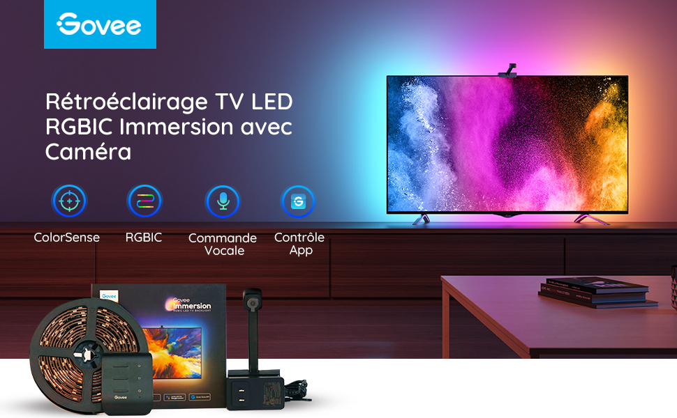 Govee Rétroéclairage TV LED WiFi Immersion avec caméra