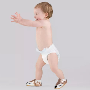 chausson cuir bébé fille