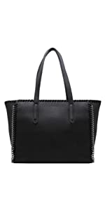 CRAZYCHIC - Sac à Main Cabas Fourre-Tout Femme Lycéenne Chaîne - Sac Grande Taille 