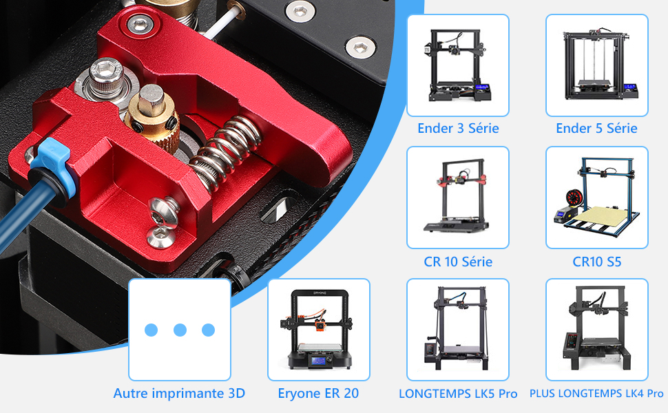 extrudeuse bowden extrudeur ender 3 v2 ender 5 ender 3