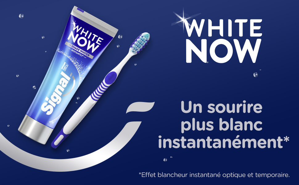 Signal Dentifrice Blancheur Instantanée White Now Original, un sourire plus blanc instantanément