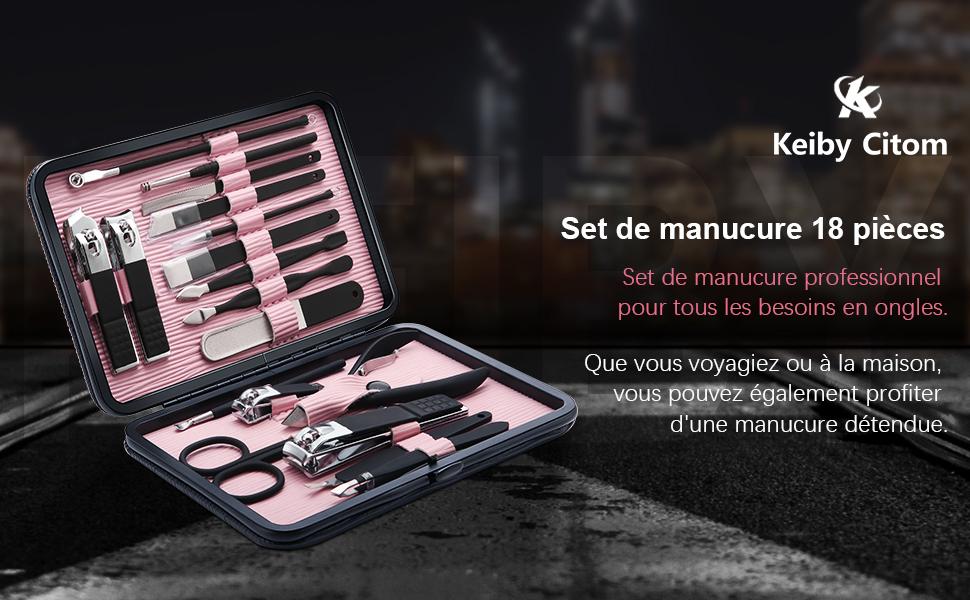 Kit Manucre Pedicure Coupe Ongle Professionnel Coupe Cuticule