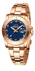 CIVO Montre Femme Montre Bracelets de Etanche Luxe Analogique Or Rose