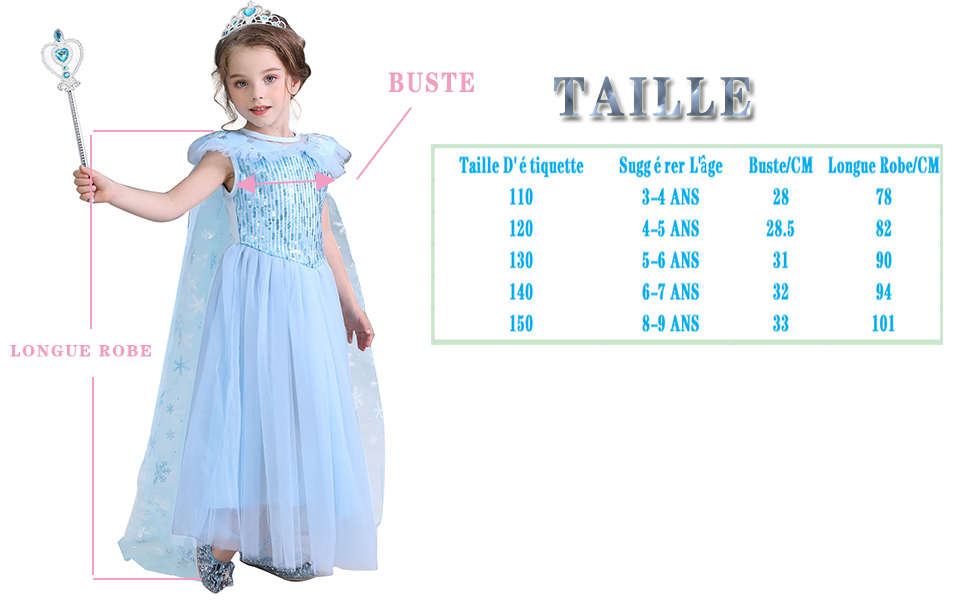 Robe de princesse pour fille