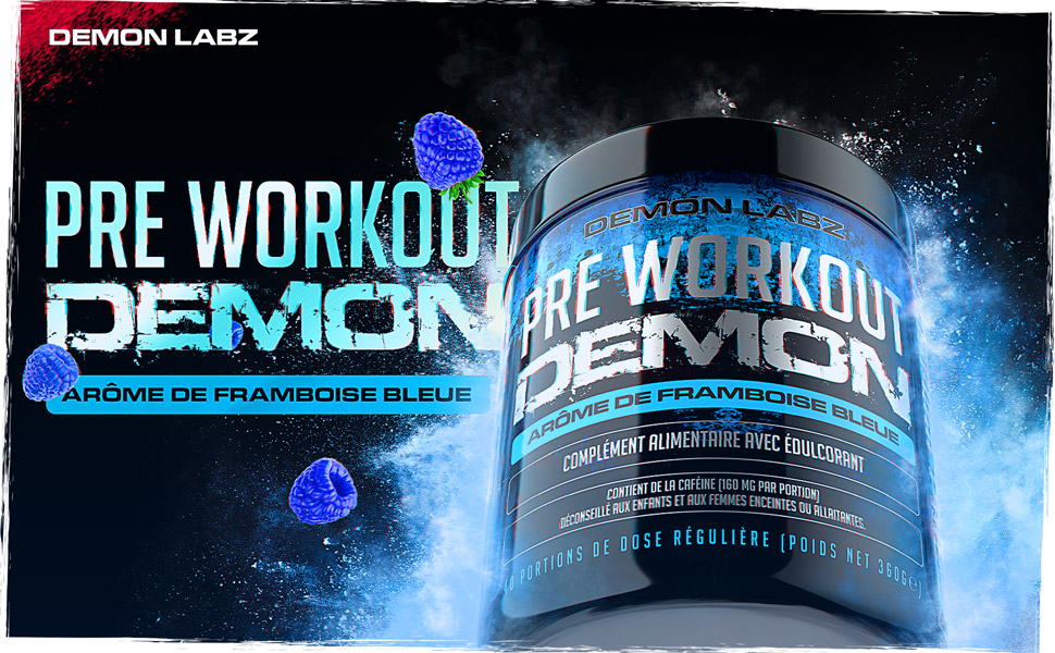 Pre Workout Demon - Arôme de Framboise Bleue