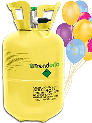 Bouteille d'hélium Trendario - Pour 30 ballons. 