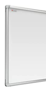 Tableau Blanc Emaillé Magnétique Effaçable à Sec avec Cadre en Aluminium