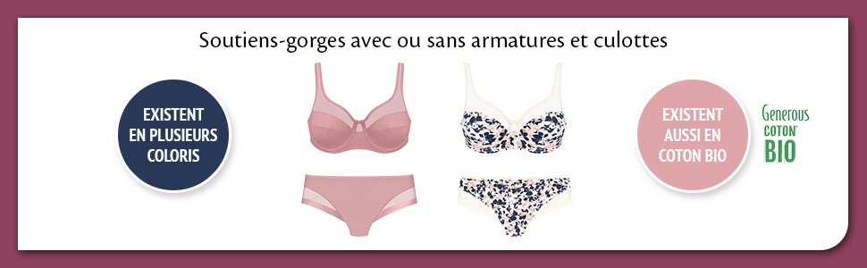 dim; femme; sous vetement; lingerie; soutien gorge armature; bas du corps; slip; lot; confortable