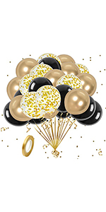 Black Gold Balloon Set