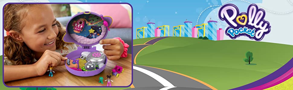 " Passez la souris sur l'image pour zoomer Polly Pocket Coffret Univers L’Exploration de Saturne