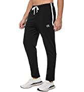 Sykooria Pantalon de Jogging Homme en Coton avec Poches et Cordon de Serrage Casuel Long Pants po...