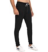 Sykooria Pantalon de Sport Homme Pantalon de Jogging Homme en Coton avec Poches et Cordon de Serr...