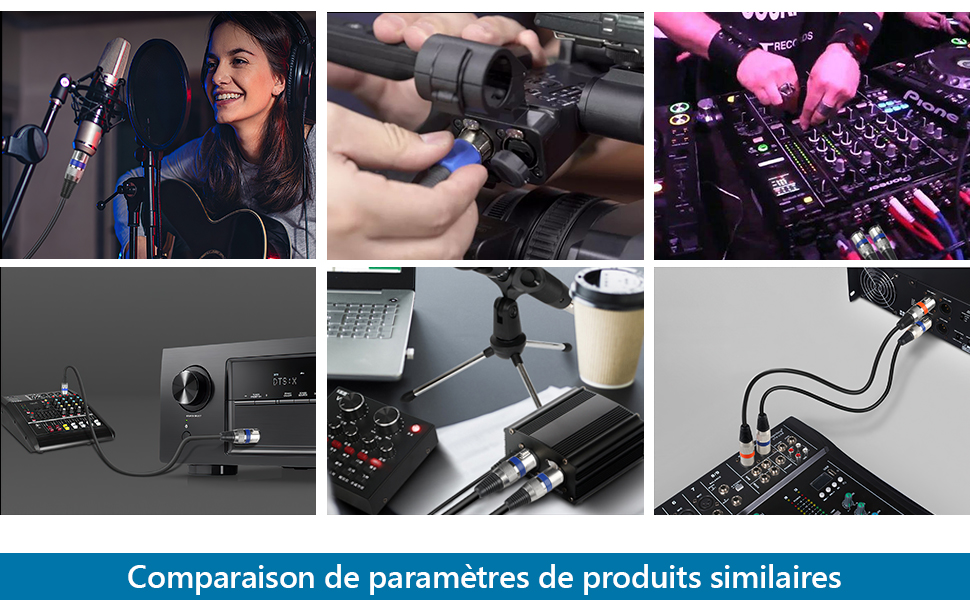 Comparaison de paramètres de produits similaires