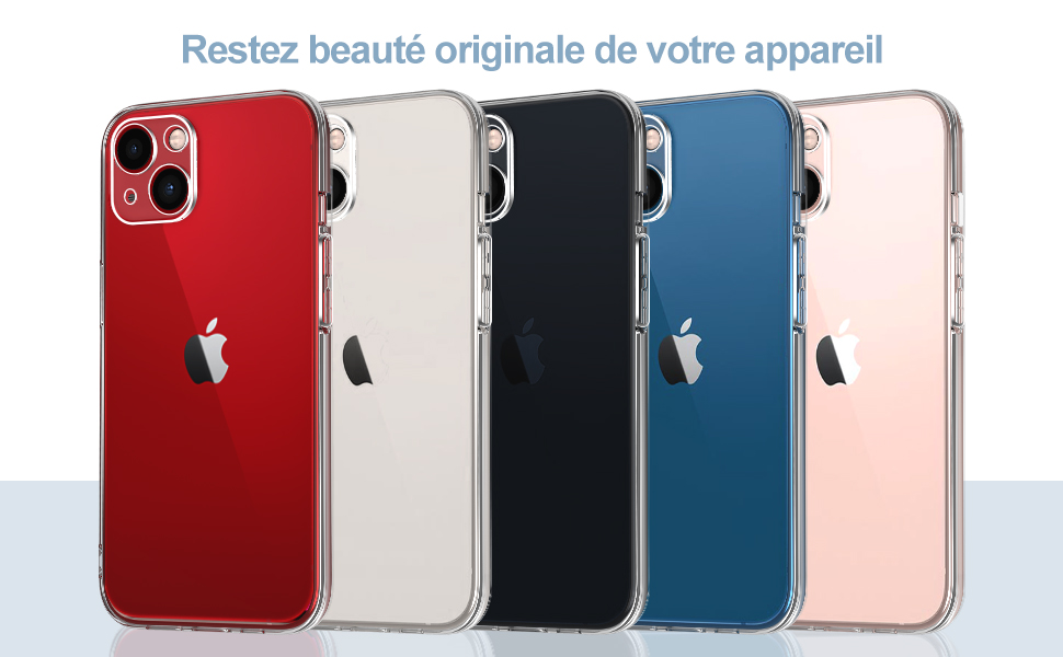 Coque Compatible avec iPhone 13, et 3 pièces Verre Trempé